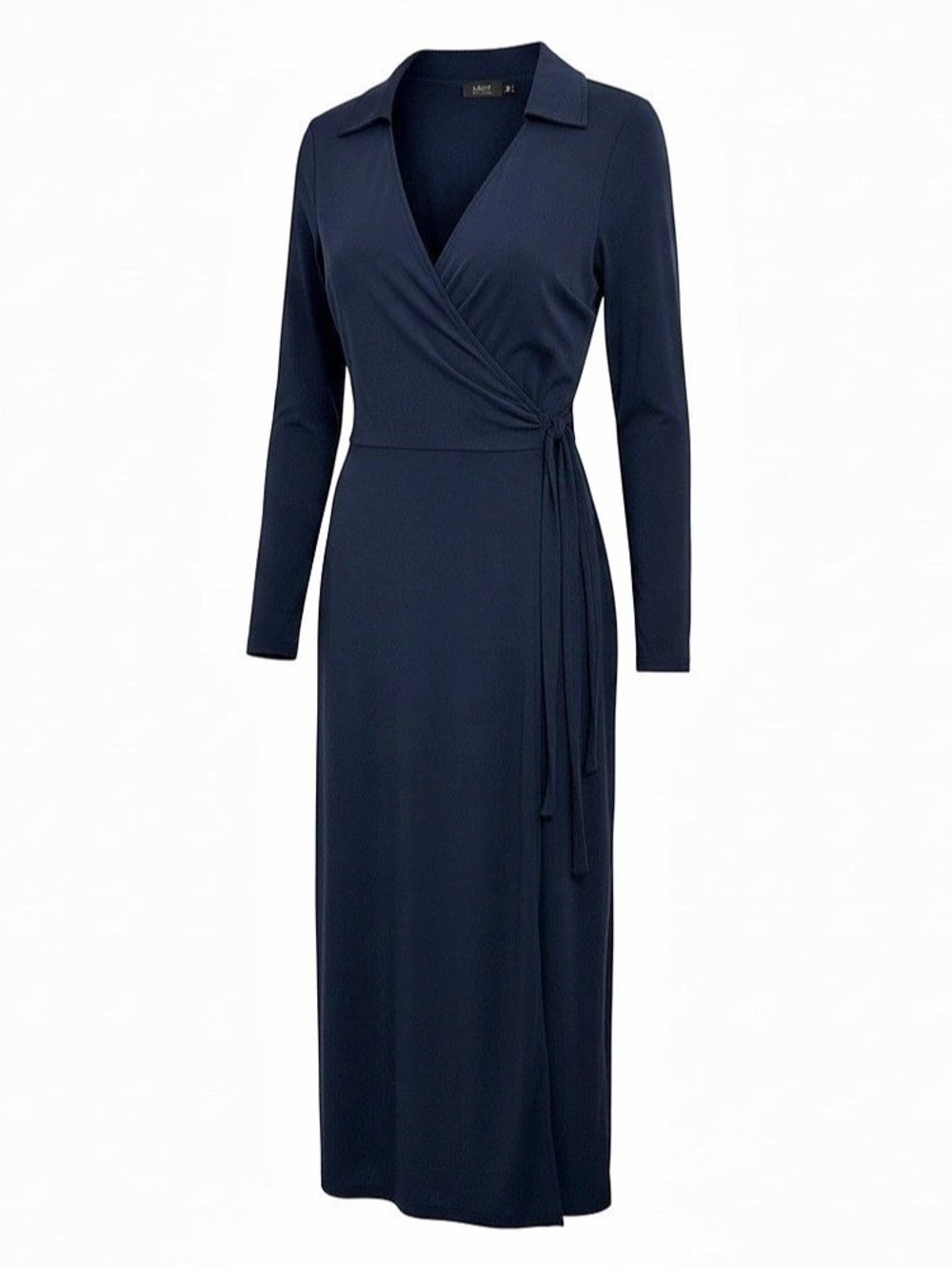 Yest Navy Wrap Midi Dress Size 6 Like New